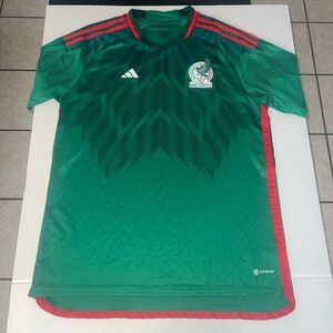 Adidas Green and Red Jersey with Geometric Design
